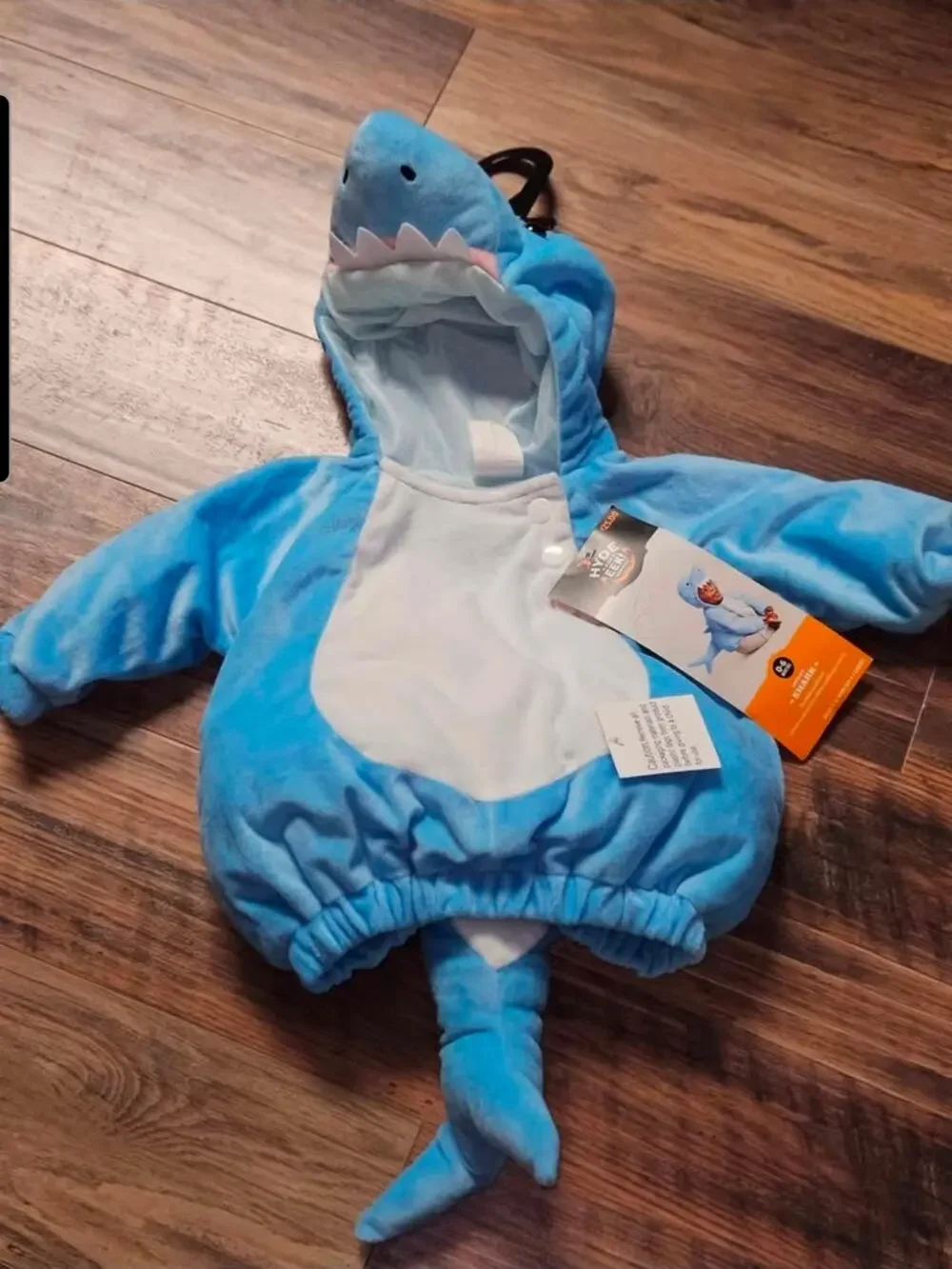 Baby Shark Halloween Costume Plush Hooded Pullover 0-6 Months